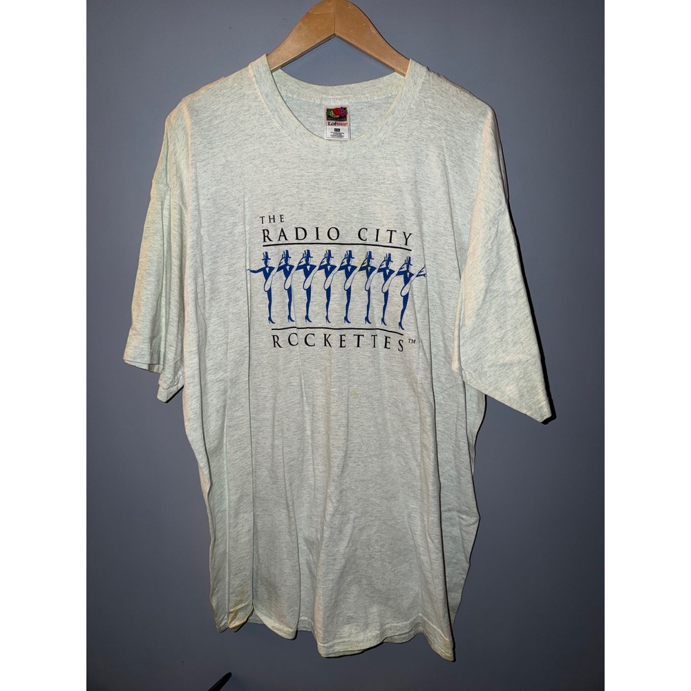 Vintage Radio City Rockettes Shirt XXL Fruit of the Loom Lofteez Grey 90s NYC